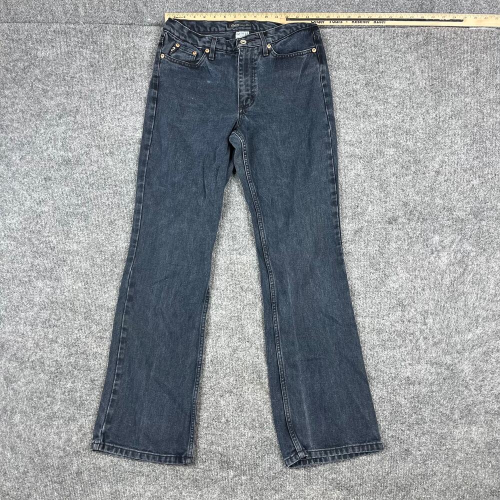 Guess Jeans Womens Size 30 Black Bootcut Dark Wash Classic 5 Pocket Denim Pants